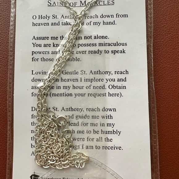 SAINT Anthony MEDAL Saint of Miracles Pendant Necklace‎ Catholic Religious - Picture 2 of 3